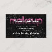 Moderner Glitzer funkelnd Makeup Visitenkarte (Vorderseite)