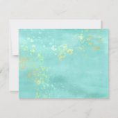 *~* Moderner Glitzer für Abstrakte Blume Hochzeit  RSVP Karte (Rückseite)