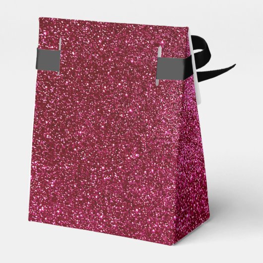 Moderner Glitzer für Hochzeiten in Rot und Weiß Geschenkschachtel (Rückseite)