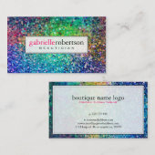 Moderner Glitzer & Glitzern Visitenkarte (Vorne/Hinten)