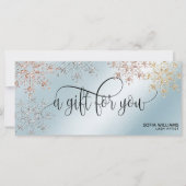 Moderner Glitzer Gold Gutschein (Vorderseite)