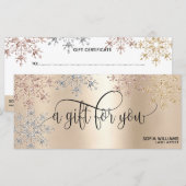 Moderner Glitzer Gold Gutschein (Vorne/Hinten)