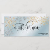 Moderner Glitzer Gold Gutschein (Vorderseite)