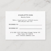 Moderner Glitzer Goldmarmorsalon Rabattkarte (Rückseite)