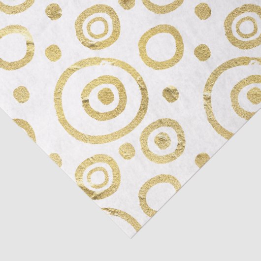 Moderner Glitzer-Handgezogener Rundkreis aus Weiß Seidenpapier (Detail)