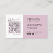 Moderner Glitzer Holographic Elegantes Drehbuch Ro Visitenkarte (Rückseite)