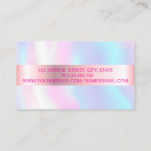 Moderner Glitzer Lashes, Makeup artist holographic Visitenkarte (Rückseite)