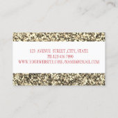 Moderner Glitzer, Lippen, Makeup-Künstler Visitenkarte (Rückseite)