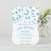 Moderner Glitzer Little Star Babydusche Einladung (Stehend Vorderseite)