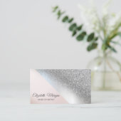 Moderner Glitzer, Makeup Artist Visitenkarte (Stehend Vorderseite)
