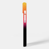 Moderner Glitzer Ombre Monogram Black Case-Mate iPhone Hülle (Rückseite / Links)