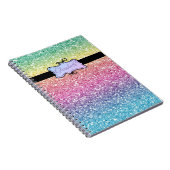 Moderner Glitzer Ombre, Personalisiert Notizblock (Rechte Seite)