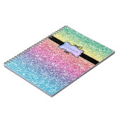 Moderner Glitzer Ombre, Personalisiert Notizblock (Linke Seite)