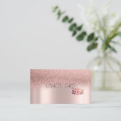 Moderner Glitzer Ombre Rose Gold Lotus Treuekarte (Stehend Vorderseite)