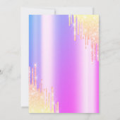 Moderner Glitzer Ombre Tropfen Sweet 16 Einladung (Rückseite)