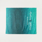 Moderner Glitzer Ombre Weddings Foto Stand Hinterg Wandteppich (Vorderseite (Horizontal))