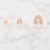 Moderner Glitzer Rainbow Blush Gold Baby Sprinkle Konfetti (Vorderseiten)