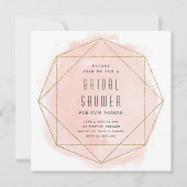 Moderner Glitzer Rosa Aquarell Brautparty Einladung (Vorderseite)