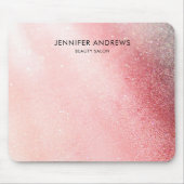 Moderner Glitzer-Salon hellrosa Mousepad (Vorne)