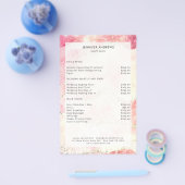 Moderner Glitzer Salon Preisliste Flyer (Einzeln)