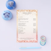 Moderner Glitzer Salon Preisliste Flyer (Einzeln)
