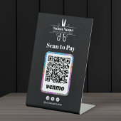 Moderner Glitzer Salon Scan zu bezahlen Venmo Qr C Sockelschild
