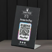 Moderner Glitzer Salon Scan zu Paypal Qr Code zu z Sockelschild