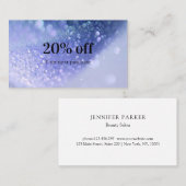 Moderner Glitzer Salon & Wellness-Center Visitenkarte (Vorne/Hinten)