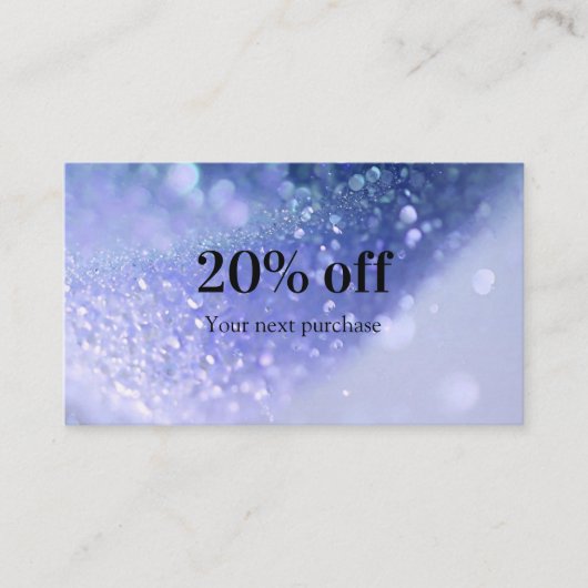 Moderner Glitzer Salon & Wellness-Center Visitenkarte (Vorderseite)