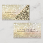 Moderner Glitzer Sequins Abstrakt Bokeh Visitenkarte (Vorne/Hinten)