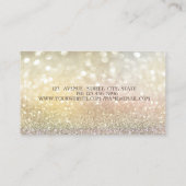 Moderner Glitzer Sequins Abstrakt Bokeh Visitenkarte (Rückseite)