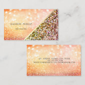 Moderner Glitzer Sequins Bokeh Abstrakt Visitenkarte (Vorne/Hinten)