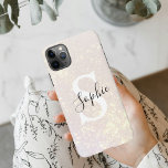 Moderner Glitzer Spark | Personal Initial Girly iP iPhone 11Pro Max Hülle<br><div class="desc">Moderner Glitzer Spark | Persönliche Erstgeburt</div>