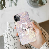 Moderner Glitzer Spark | Personal Initial Girly iP iPhone Hülle