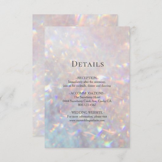 Moderner Glitzer Sparkle Begleitkarte (Vorne/Hinten)