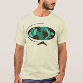 Moderner Globe T - Shirt Mitte des Jahrhunderts (Vorderseite)