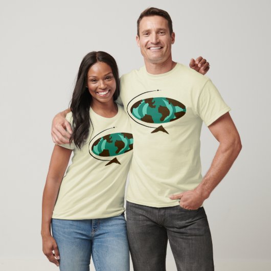 Moderner Globe T - Shirt Mitte des Jahrhunderts (Unisex)