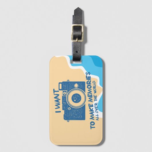 Moderner Globetrotter Gepäckanhänger (Vorderseite Vertikal)