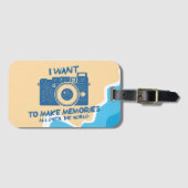 Moderner Globetrotter Gepäckanhänger (Vorderseite (Horizontal))