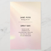 Moderner Glow Salon Flyer (Hinten)