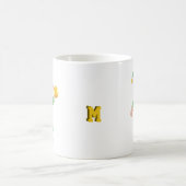 Moderner Glücks-Elf mit Kalligrafie & Monogramm Kaffeetasse (Mittel)