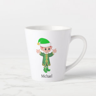 Moderner Glückselfer mit Schrift und Monogramm Milchtasse