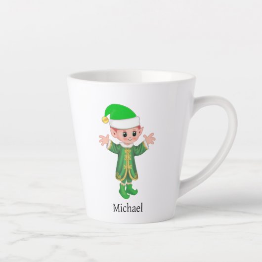 Moderner Glückselfer mit Schrift und Monogramm Milchtasse (Rechts)