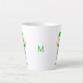 Moderner Glückselfer mit Schrift und Monogramm Milchtasse (Vorderseite)