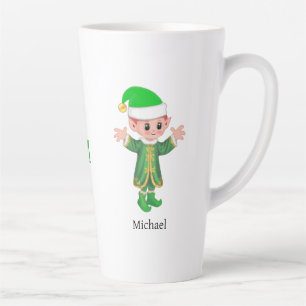 Moderner Glückselfer mit Schrift und Monogramm Milchtasse