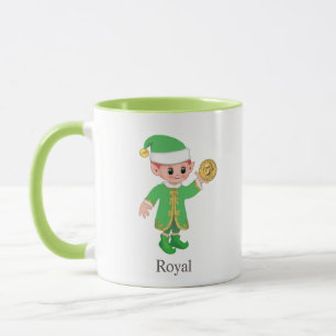Moderner Glückseliger Elf mit Kalligrafie & Monogr Tasse