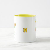 Moderner Glückseliger Elf mit Kalligrafie & Monogr Tasse (Zentrum)