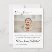 Moderner Godmatt-Vorschlag Taufe Einladung (Vorderseite)