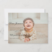 Moderner Godmatt-Vorschlag Taufe Einladung (Vorderseite)