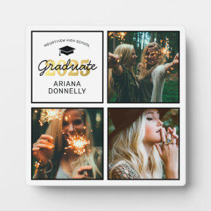 Moderner Gold 3 Foto Abschluss Fotoplatte